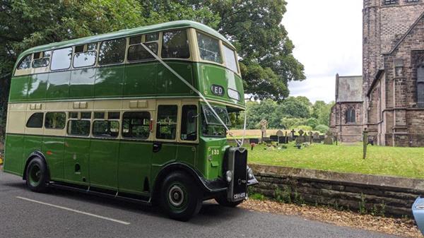 1949 Guy Arab back loader, half cab double decker 