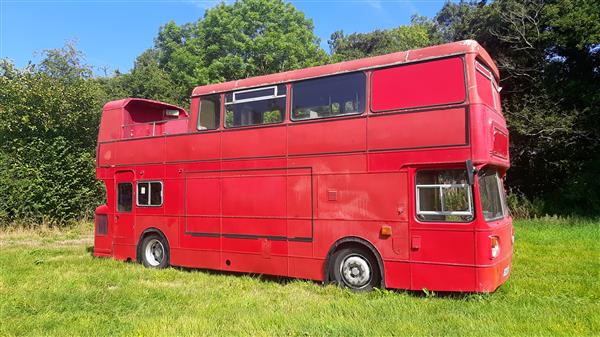Double decker Daimler promotions bus